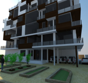 طراحی آپارتمان مسکونی 5 طبقه طبق مقررات و ضوابط  شهرداری معماری همساز با اقلیم