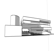 طرح گسترش کتابخانه استکهلم (اسکیس طرح 1)